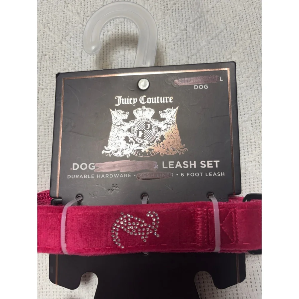 New Juicy Couture Bling Boujee Hot Pink 6 Foot Long Dog Leash